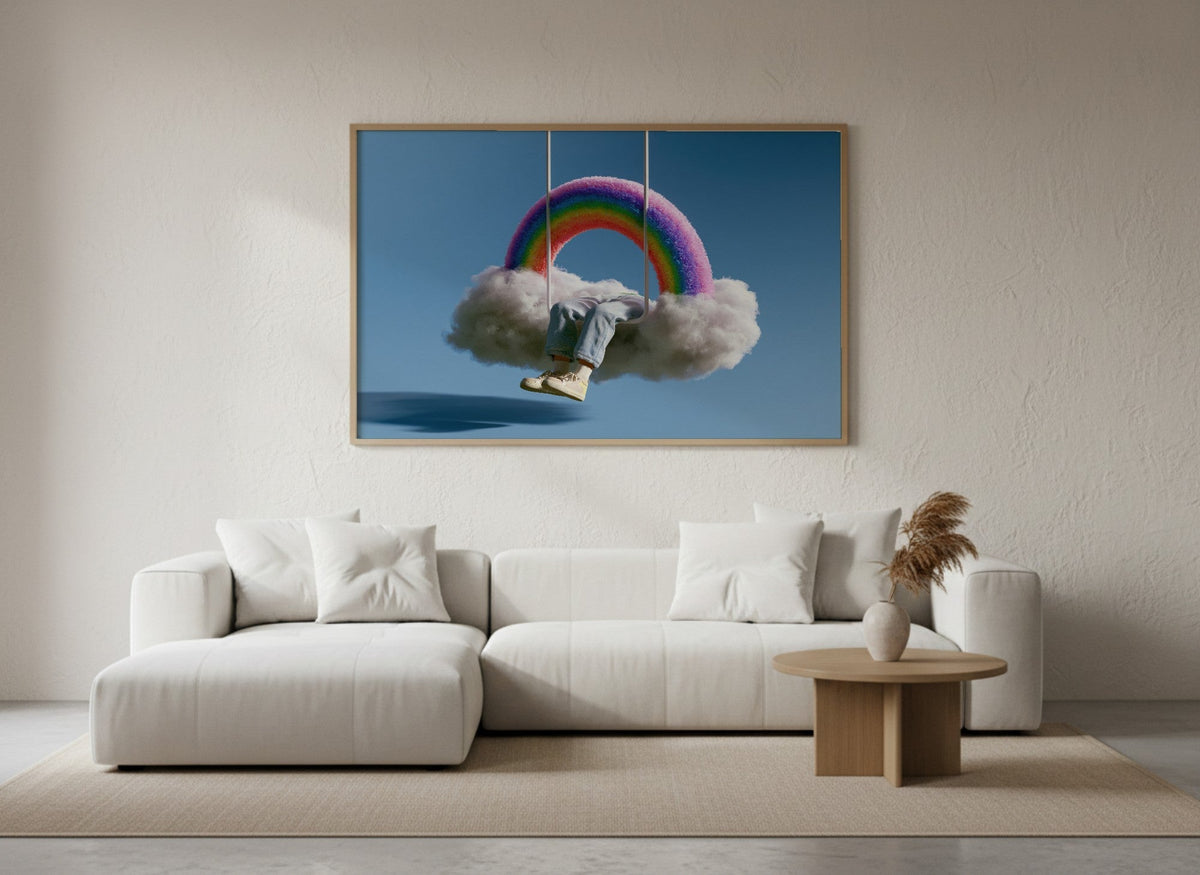Cloud Nine framed art mockup 3