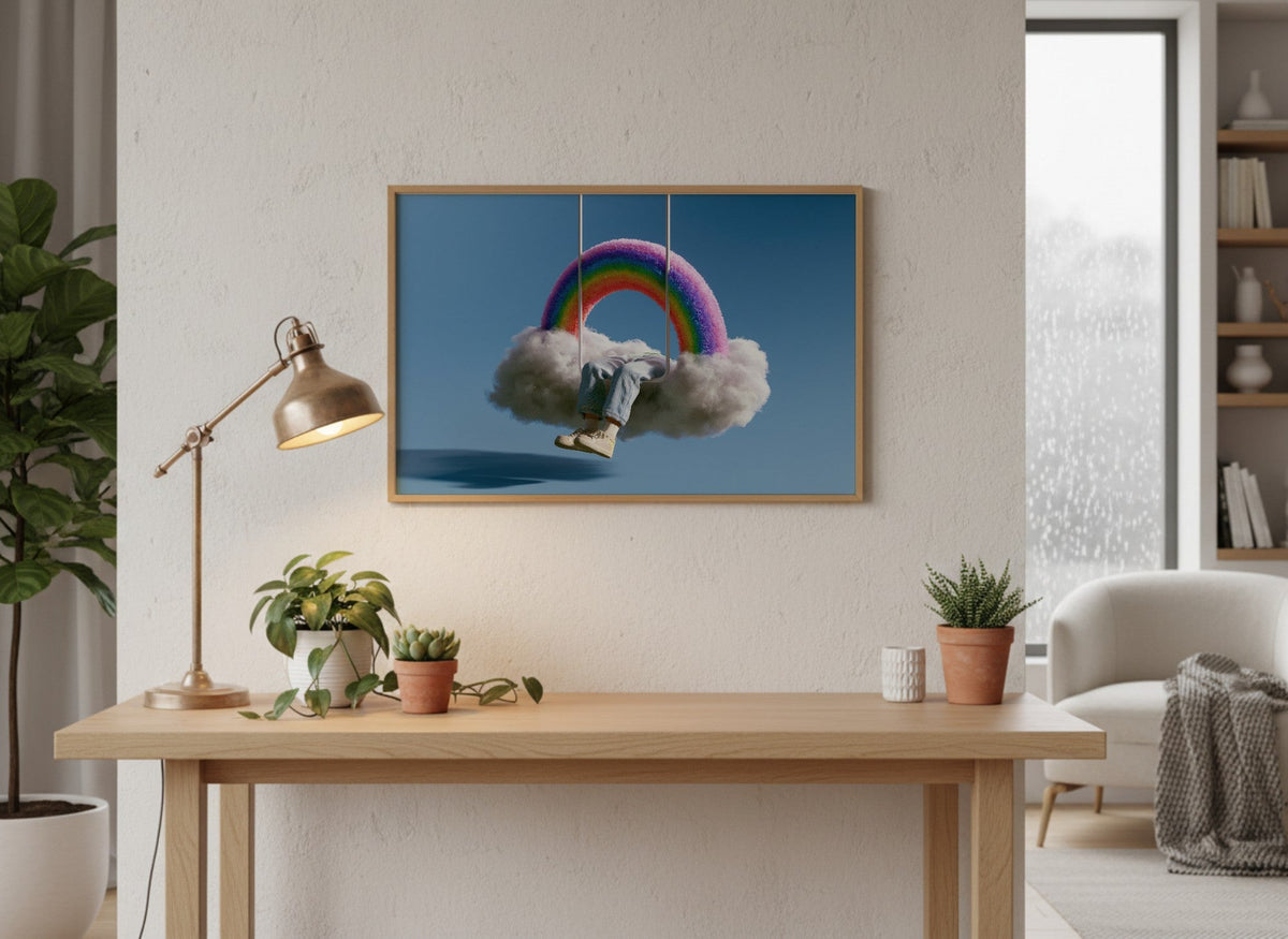 Cloud Nine framed art mockup 4