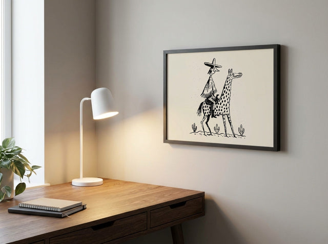 Desert Rider framed art mockup 2
