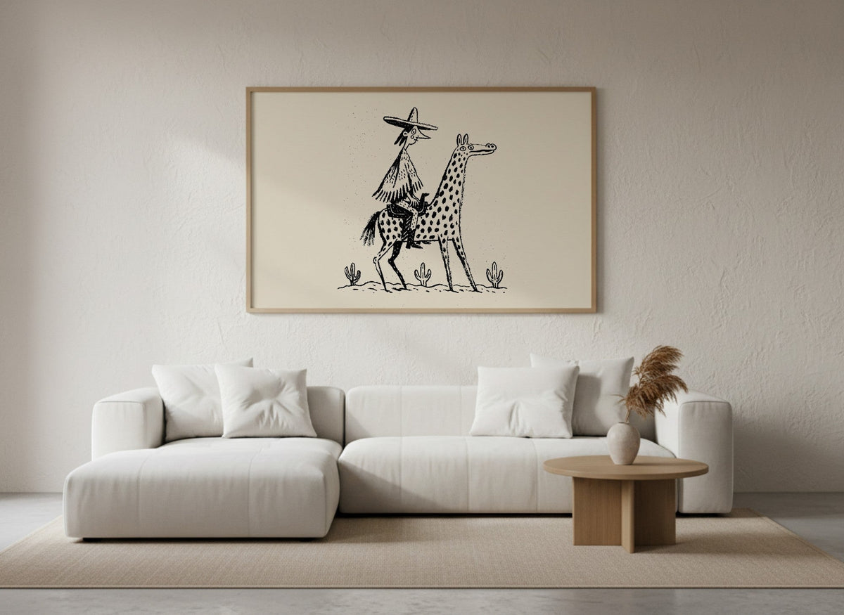 Desert Rider framed art mockup 3