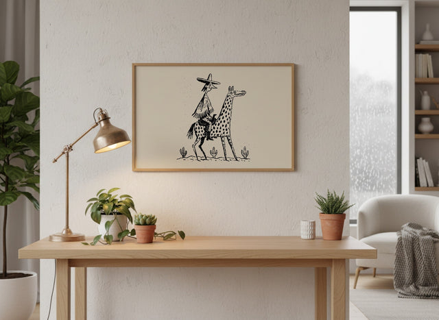 Desert Rider framed art mockup 4