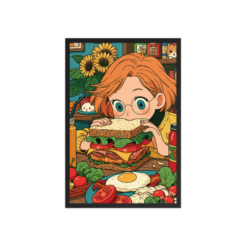 Big Bite framed art in black frame, 20×30 inches