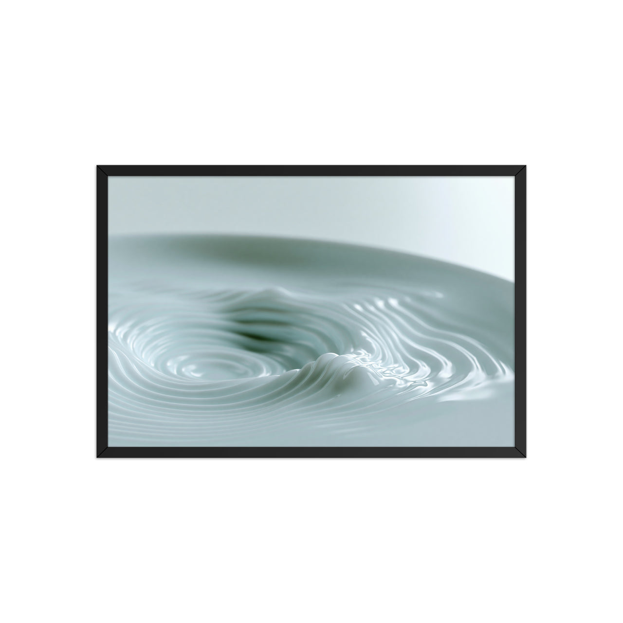 Still Water framed art in black frame, 20×30 inches