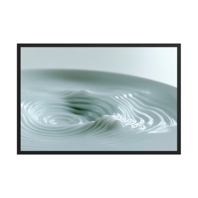 Still Water framed art in black frame, 24×36 inches
