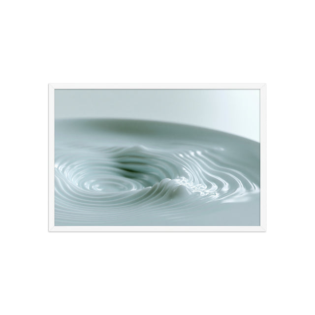 Still Water framed art in white frame, 20×30 inches