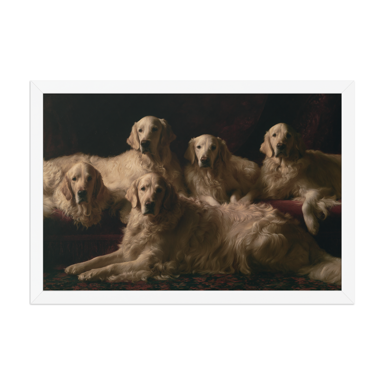 Good Company framed art in white frame, 12×18 inches