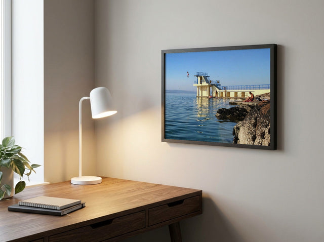 Salthill framed wall art above a desk