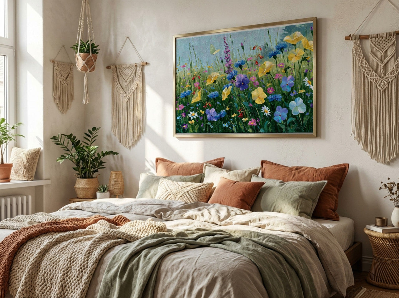 Wildflower Meadow framed art mockup 1