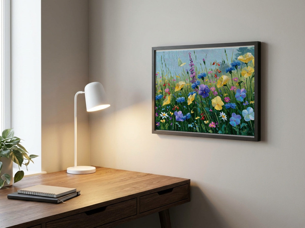 Wildflower Meadow framed art mockup 2