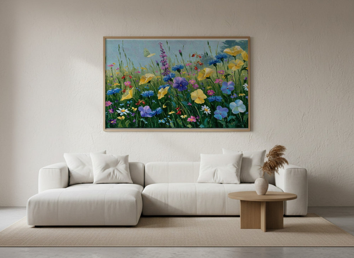Wildflower Meadow framed art mockup 3