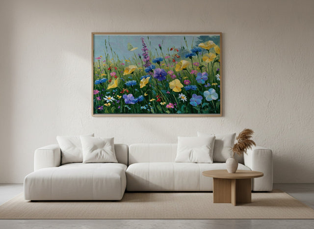 Wildflower Meadow framed art mockup 3